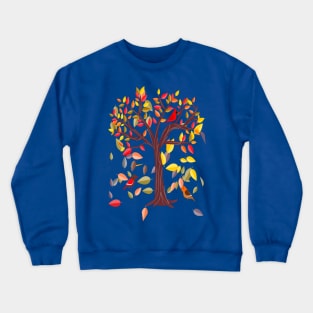 Fall Tree and Birds Crewneck Sweatshirt